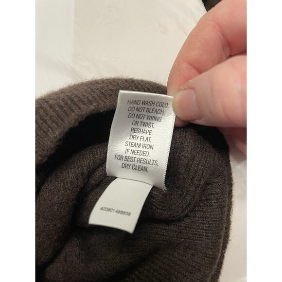 Apt 9 Cardigan Womens Medium Chocolate 100% Cashmere Sweater Argyle Ladies - Picture 9 of 9